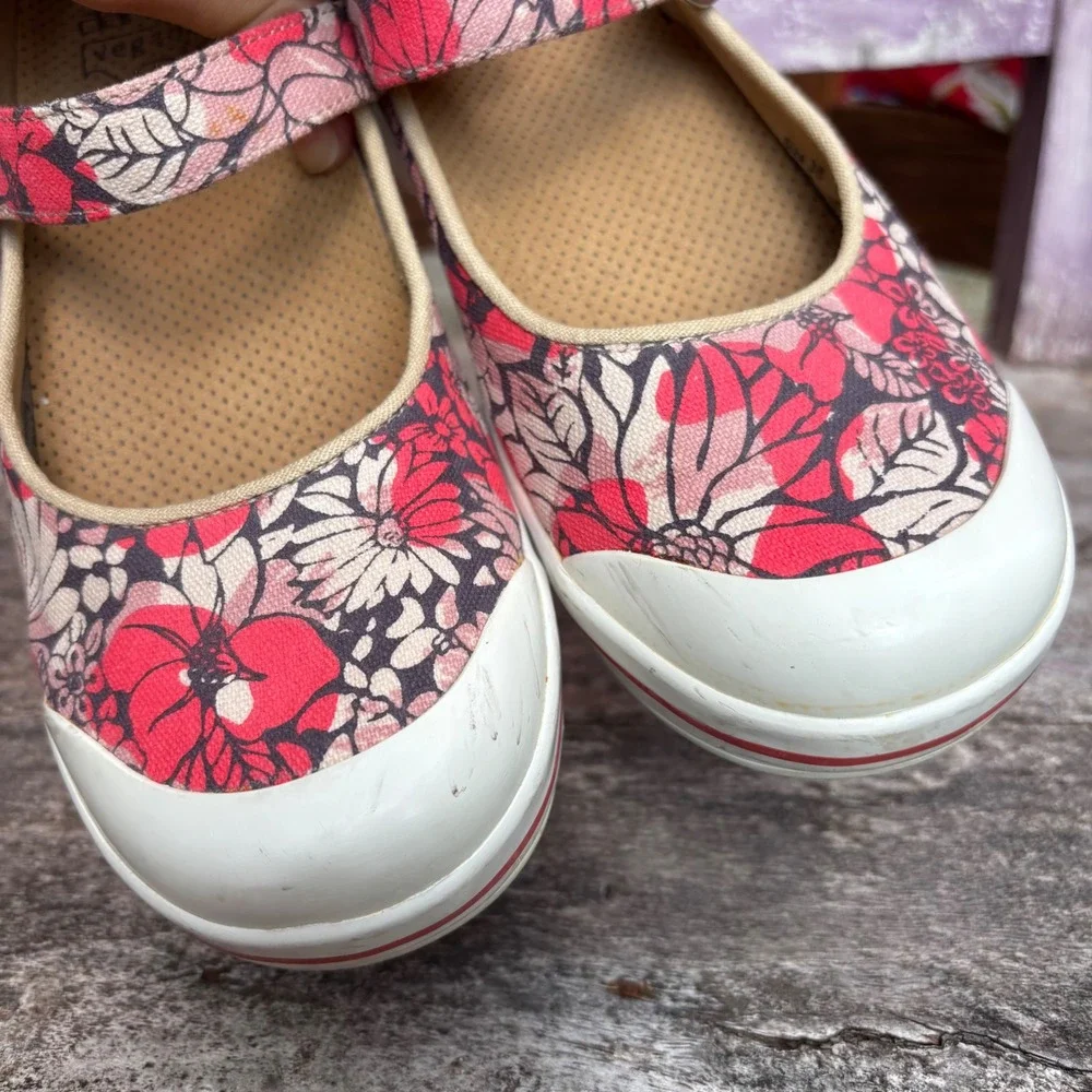 Dansko Pink Floral Valerie Mary Jane Buckle Shoes Boho Chic Size EU 38 US 7.5-8